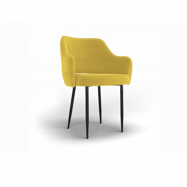 Стул Мастерфабрик Дада с подлокотниками Saga yellow ткань рогожка