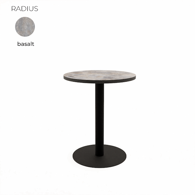 Стол обеденный круглый Алсав 21RADIUS.007 Basalt
