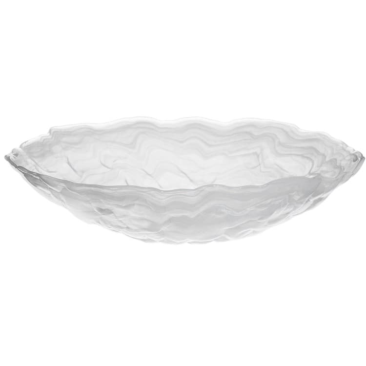 Салатник овальный ARDACAM Lava ARD 2060.2 31x22,5 см h 7,5 см (стекло, цвет / декор белый)