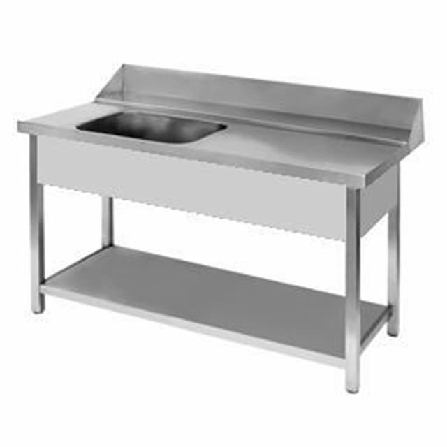 Стол с мойкой к посудомоечной машине для установки справа Odriks PLM1D