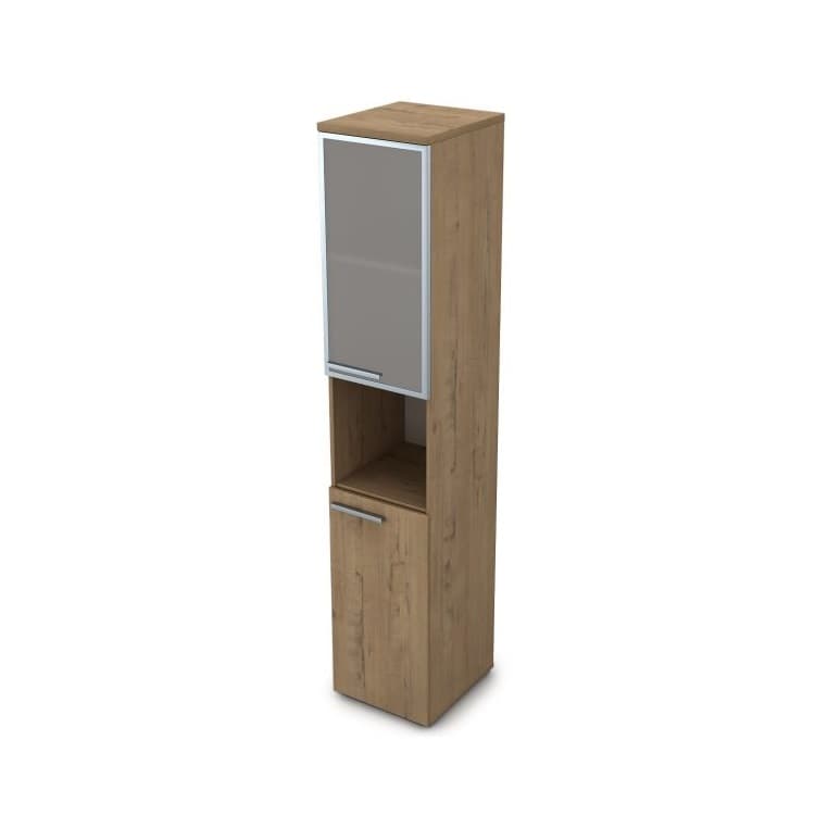 Шкаф узкий (пенал) АЛСАВ Gloss 9ПЛ.005.20 teakwood
