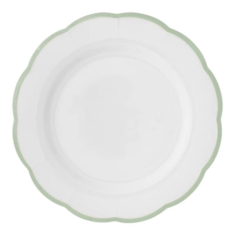 Блюдо круглое с цветным кантом (зеленый) Ø 31,5 см Bitossi Petalo PET00128 Bordo verde