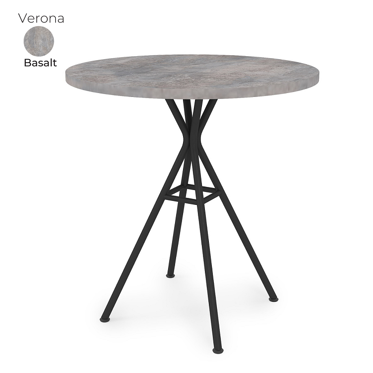 Стол обеденный круглый Алсав 21Verona.007.R Basalt