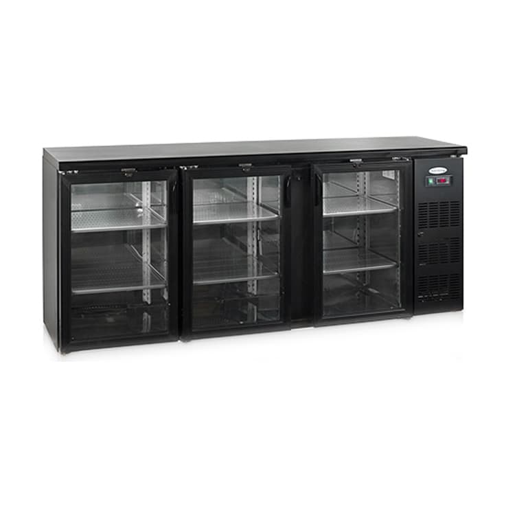 Шкаф холодильный со стеклом TEFCOLD CBC310G барный черный