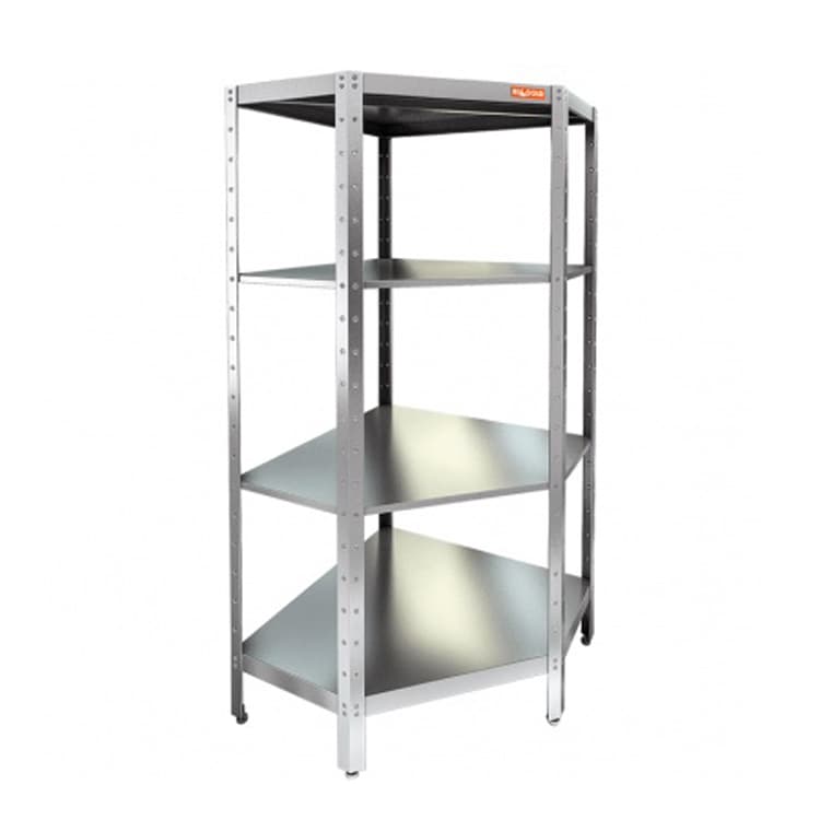Стеллаж производственный кухонный угловой Hicold НСКУВ-6/6