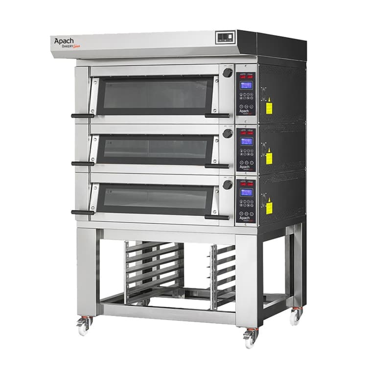 Печь подовая с подставкой с направляющими APACH BAKERY LINE E4LK6S DPBI-T